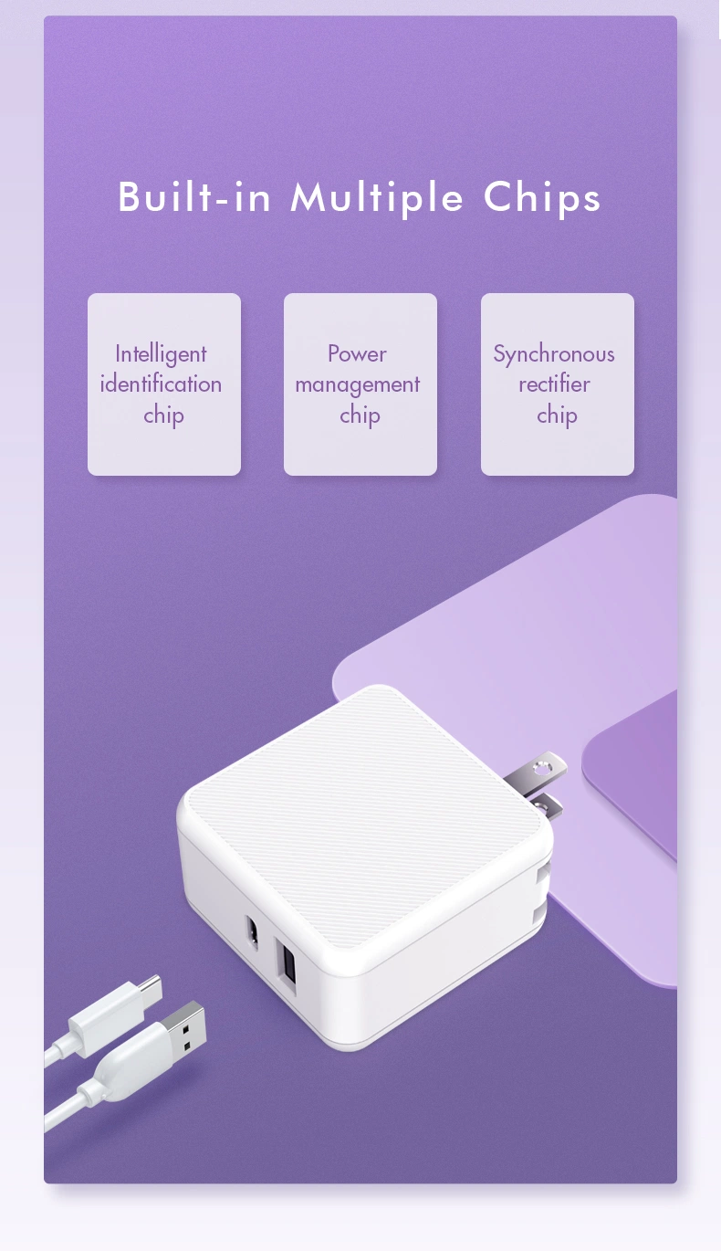 2021 New Model Multiple USB a USB C Fast Charging 30 to 65W GaN Quick Fast Charger for iPhone 12 (M2)