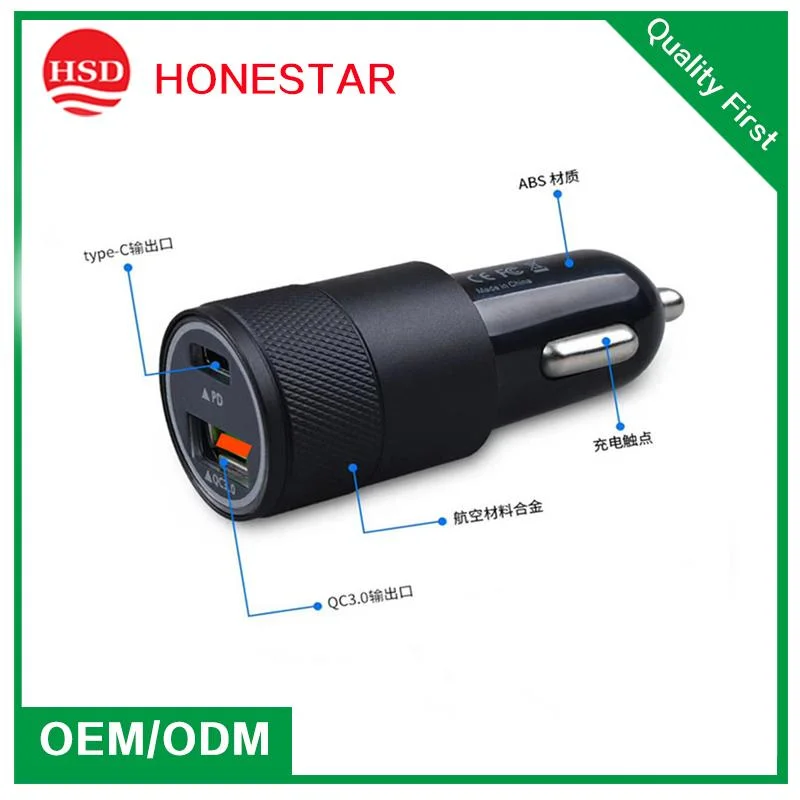 Trending Product Hot Sell 2 USB Ports Quick QC 3.0 USB Car Charger