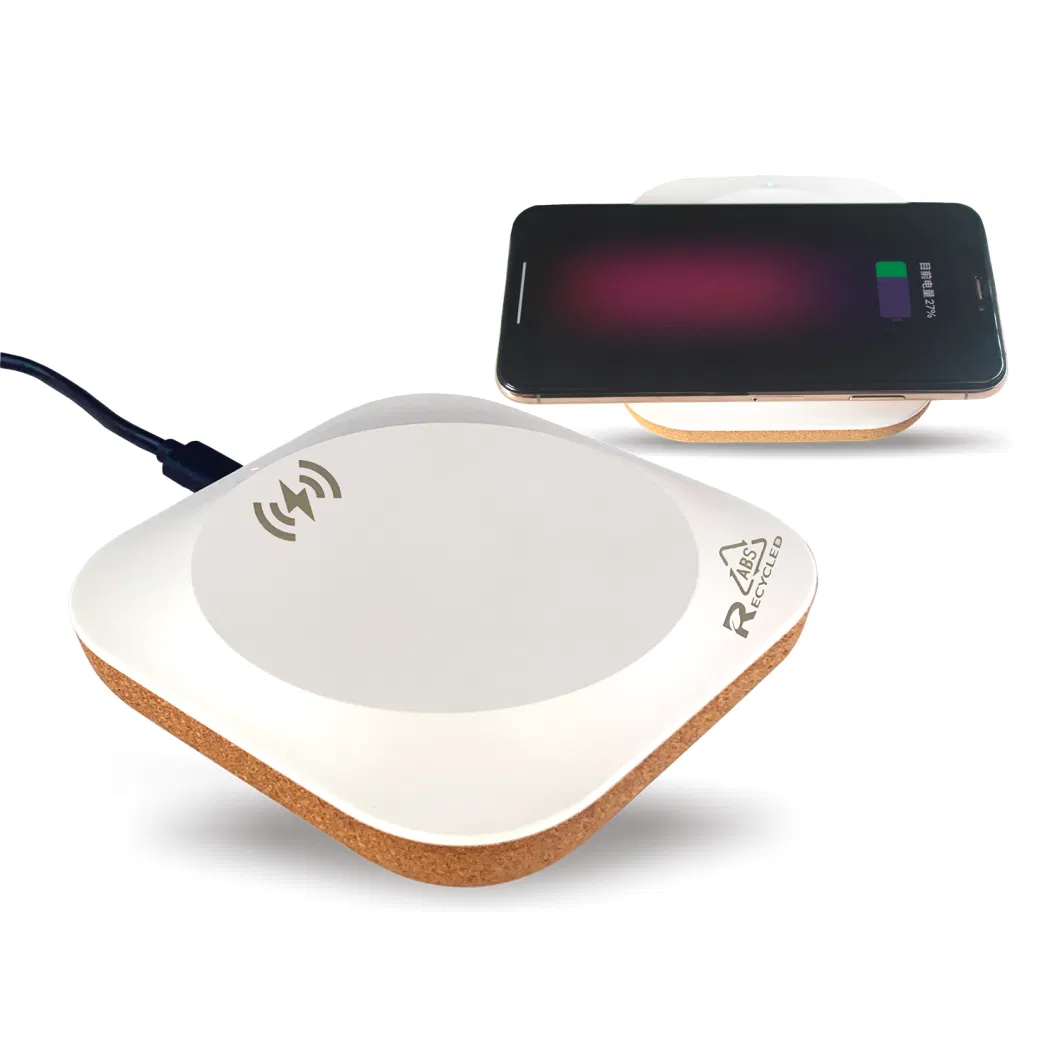 Ecro-Friendly Recycled ABS Cork Wireless Charger 10W