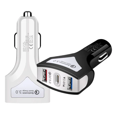 Hochwertiges QC3.0-Ladegerät Pd-Autoladegerät Schnelles Autoladen mit Doppel-USB für Smartphones