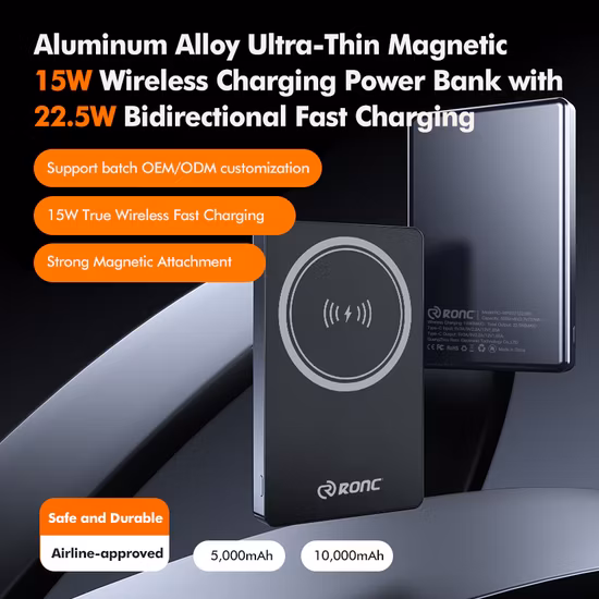 Magnetische Powerbank mit kabellosem PD-QC-Ladegerät